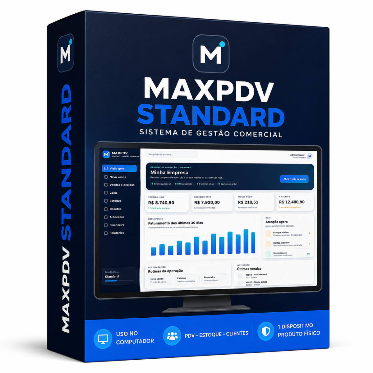 Embalagem do plano Standard MAXPDV
